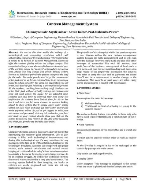 rfid based canteen management system pdf|(PDF) IRJET.